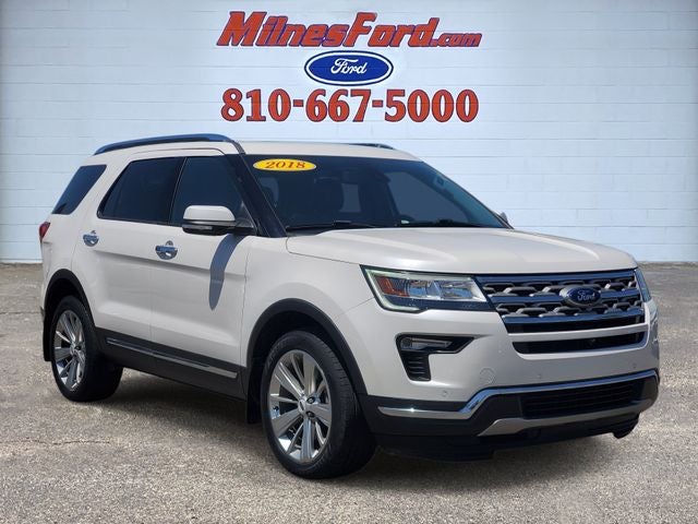 Used 2018 Ford Explorer Limited with VIN 1FM5K8F84JGC92543 for sale in Lapeer, MI
