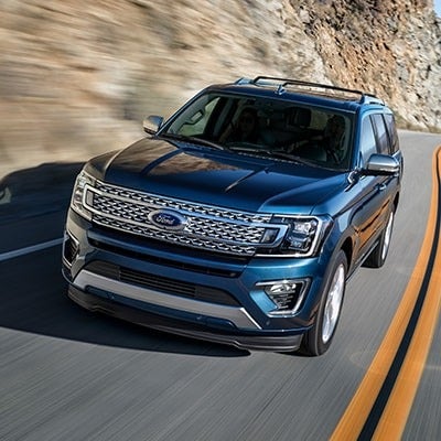 image of a blue Ford SUV