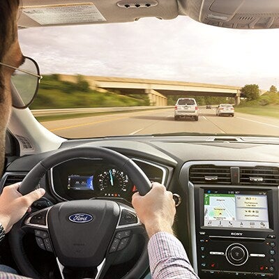 image of a man driving