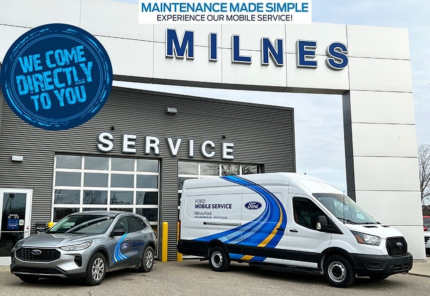 image of a mobile service van for Milnes Ford